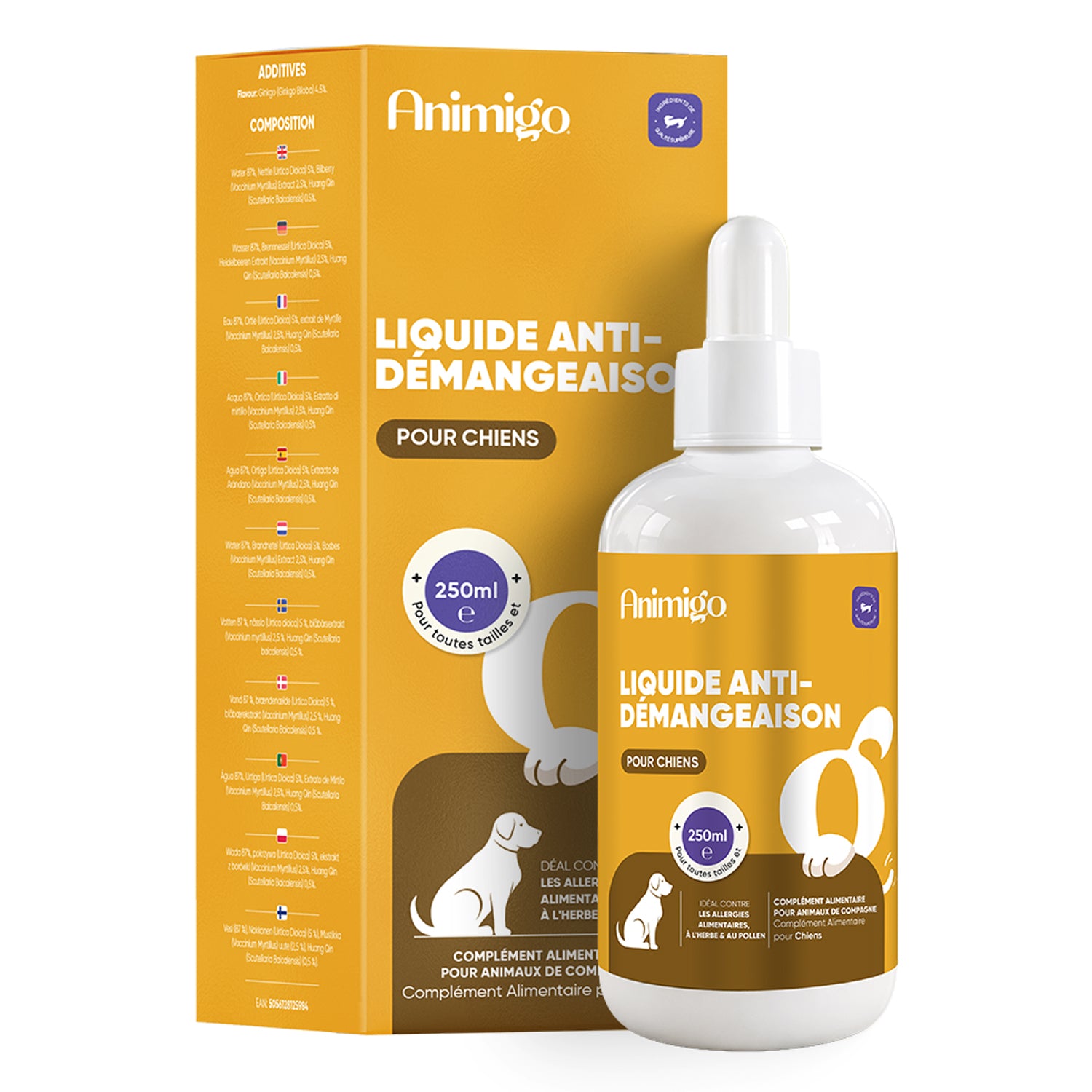 Anti-démangeaisons pour chiens 250 ml liquide
