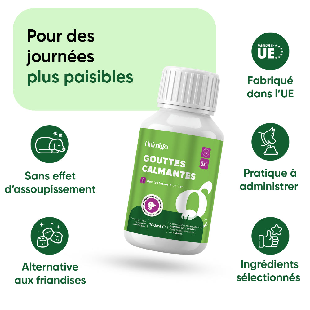 Gouttes apaisantes pour chiens 100 ml