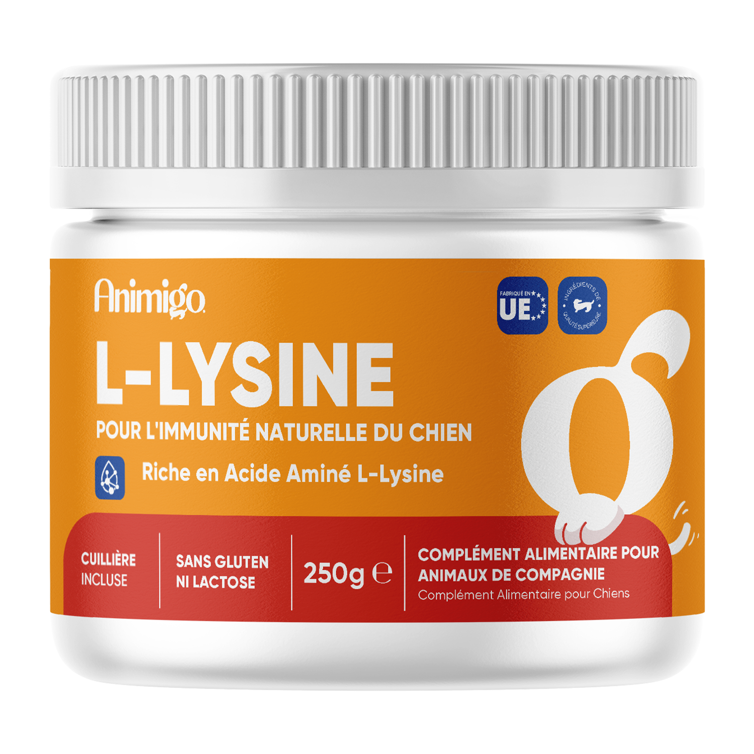 Poudre de L-lysine pour chiens 250 g